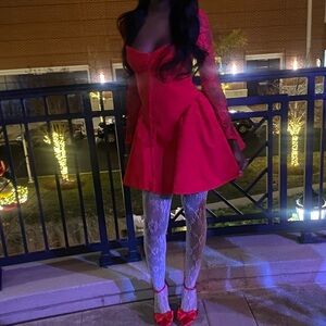 Red XS Shein Lace Dress